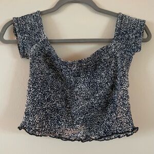 Volcom Navy and White Textured Short and Top